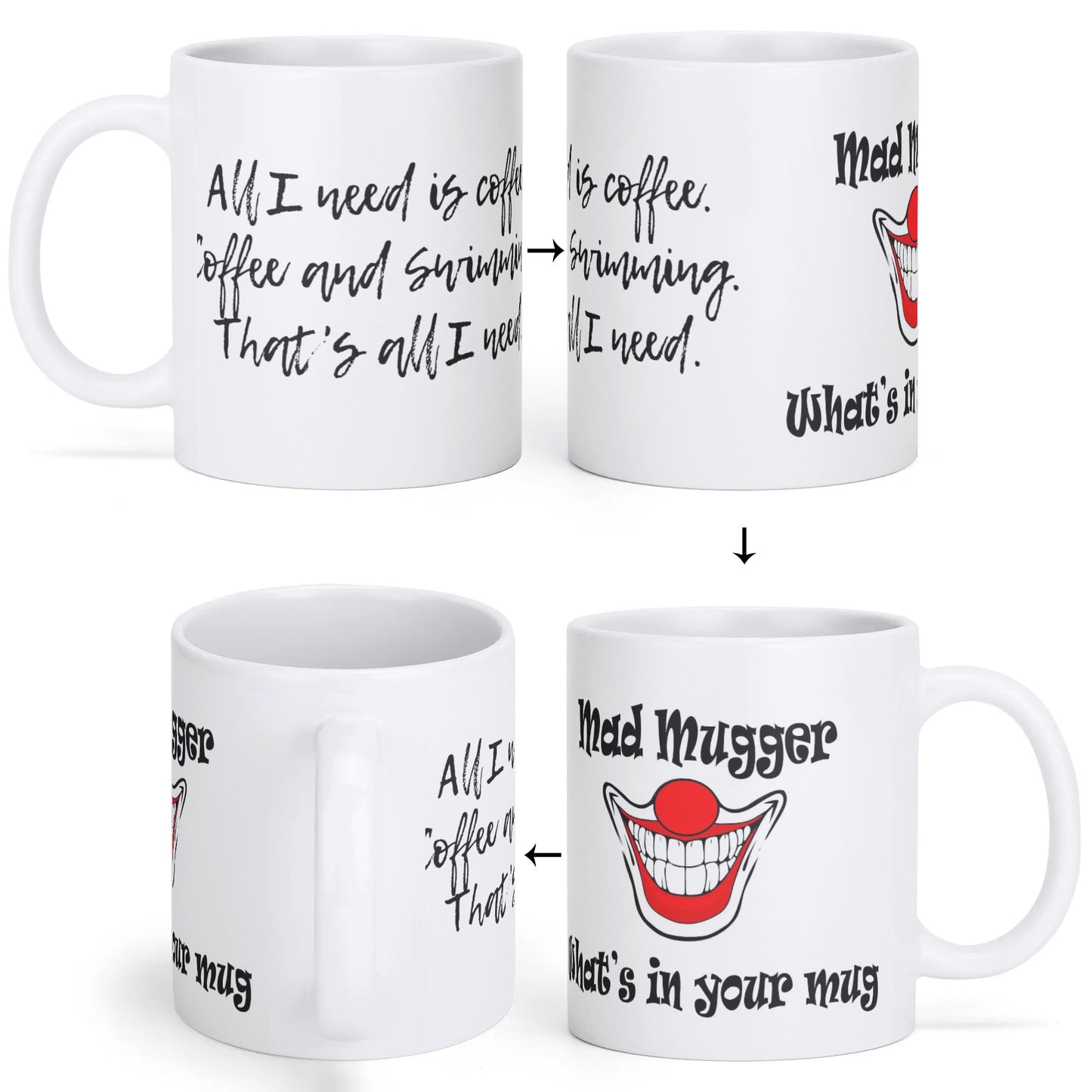 All I need is Coffee and Swimming mug